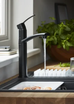 Cooke & Lewis Tolmer Black Kitchen Top Lever Tap -Prime Kitchen cooke lewis tolmer black kitchen top lever tap3663602930150 11i