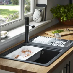 Cooke & Lewis Tolmer Black Kitchen Top Lever Tap -Prime Kitchen cooke lewis tolmer black kitchen top lever tap3663602930150 30i