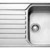 Franke Ascona Polished Stainless Steel 1 Bowl Sink & Drainer 510mm X 860mm 1 Franke Ascona Polished Stainless Steel 1 Bowl Sink & Drainer 510mm X 860mm -Prime Kitchen franke ascona polished stainless steel 1 bowl sink drainer 510mm x 860mm7612981761240 01bq