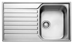 Franke Ascona Polished Stainless Steel 1 Bowl Sink & Drainer 510mm X 860mm