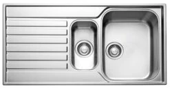 Franke Ascona Polished Stainless Steel Stainless Steel 1.5 Bowl Sink & Drainer 510mm X 1000mm