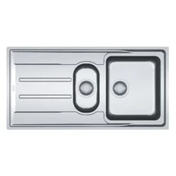 Franke Aton Polished Stainless Steel 1.5 Bowl Sink & Drainer 1004mm X 1004mm