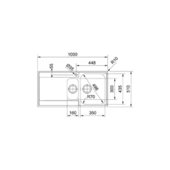 Franke Maris Steel Stainless Steel 1.5 Bowl Sink & Drainer LH -Prime Kitchen franke maris steel stainless steel 1 5 bowl sink drainer lh7612981150167 01t bq
