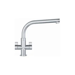 Franke Sion Stainless Steel Effect Kitchen Twin Lever Tap