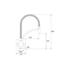 Franke Wave Chrome Effect Kitchen Spring Neck Tap -Prime Kitchen franke wave chrome effect kitchen spring neck tap7612981014179 01t bq