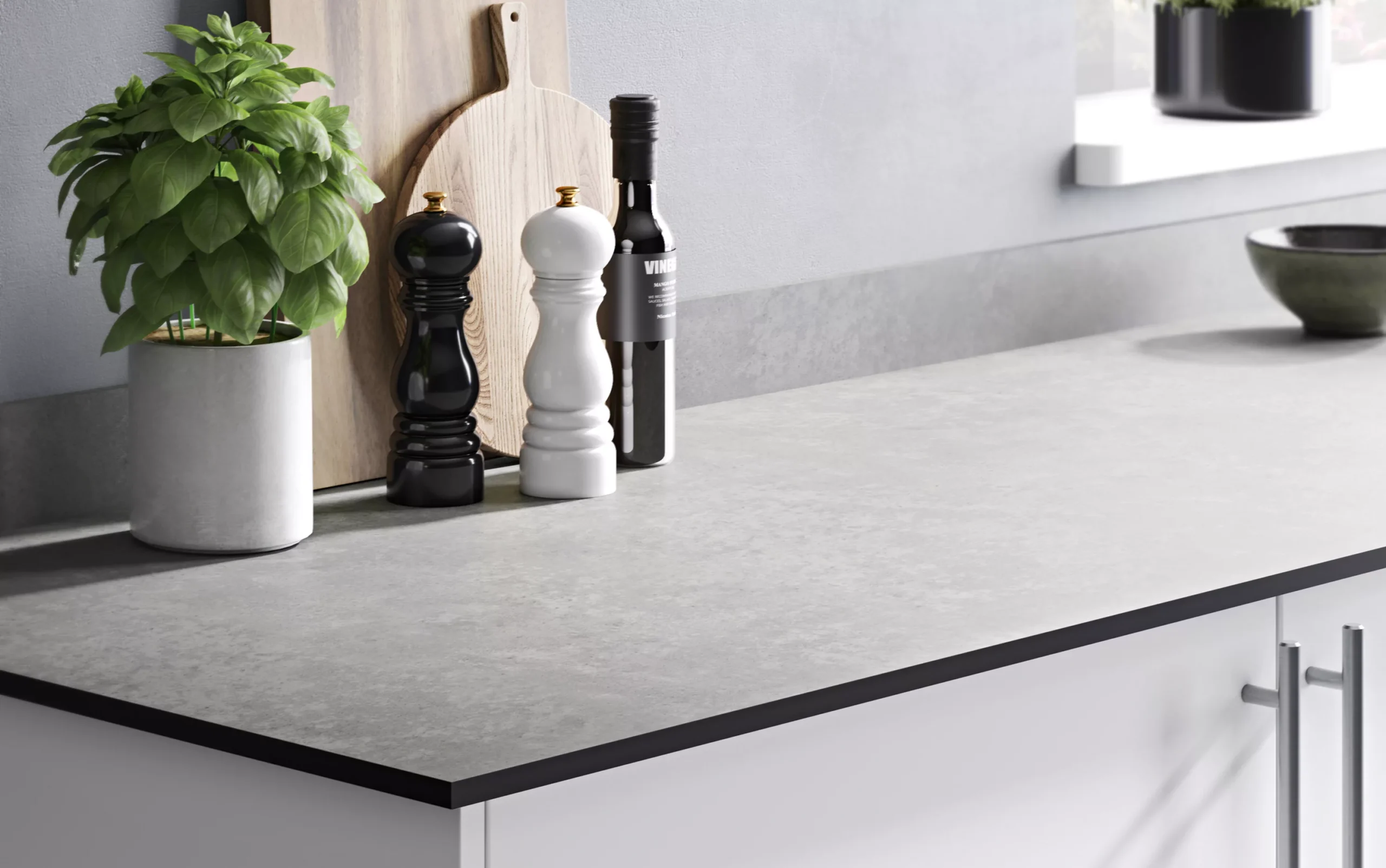 GoodHome 12mm Nepeta Matt Ceramic / Mineral Paper & Resin Square Edge Kitchen Worktop, (L)3000mm 15 GoodHome 12mm Nepeta Matt Ceramic / Mineral Paper & Resin Square Edge Kitchen Worktop, (L)3000mm - Image 13
