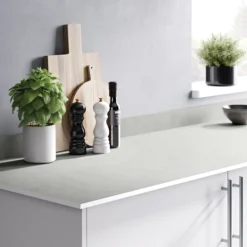 GoodHome 12mm Nepeta Matt White Stone Effect Paper & Resin Square Edge Kitchen Breakfast Bar, (L)2000mm -Prime Kitchen goodhome 12mm nepeta matt white stone effect paper resin square edge kitchen breakfast bar l 2000mm3663602636908 03i bq