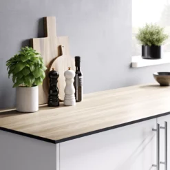 GoodHome 12mm Nepeta Matt Wood Effect Paper & Resin Square Edge Kitchen Breakfast Bar, (L)2000mm -Prime Kitchen goodhome 12mm nepeta matt wood effect paper resin square edge kitchen breakfast bar l 2000mm3663602636915 01i bq