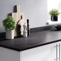 GoodHome 22mm Algiata Matt Grey Stone Effect Laminate & Particle Board Post-formed Kitchen Breakfast Bar, (L)2000mm -Prime Kitchen goodhome 22mm algiata matt grey stone effect laminate particle board post formed kitchen breakfast bar l 2000mm3663602635086 21i BQ