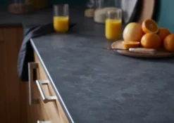 GoodHome 22mm Matt Grey Slate Effect Chipboard & Laminate Post-formed Kitchen Worktop, (L)3000mm -Prime Kitchen goodhome 22mm matt grey slate effect chipboard laminate post formed kitchen worktop l 3000mm3663602634232 20i