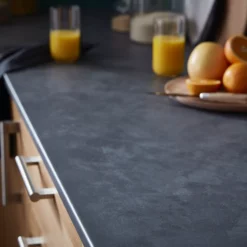 GoodHome 22mm Matt Grey Slate Effect Chipboard & Laminate Post-formed Kitchen Worktop, (L)3000mm -Prime Kitchen goodhome 22mm matt grey slate effect chipboard laminate post formed kitchen worktop l 3000mm3663602634232 30i