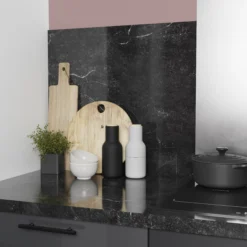 GoodHome 38mm Berberis Gloss Black Granite Effect Laminate & Particle Board Square Edge Kitchen Worktop, (L)3000mm -Prime Kitchen goodhome 38mm berberis gloss black granite effect laminate particle board square edge kitchen worktop l 3000mm5059340482842 01i