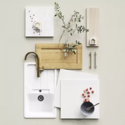 GoodHome 38mm Berberis Satin White Laminate & Particle Board Square Edge Kitchen Worktop, (L)3000mm -Prime Kitchen goodhome 38mm berberis satin white laminate particle board square edge kitchen worktop l 3000mm3663602654001 20i