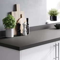 GoodHome 38mm Berberis Super Matt Zinc Anthracite Laminate & Particle Board Square Edge Kitchen Breakfast Bar, (L)2000mm -Prime Kitchen goodhome 38mm berberis super matt zinc anthracite laminate particle board square edge kitchen breakfast bar l 2000mm3663602635215 21i