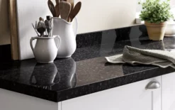 GoodHome 38mm Kabsa Gloss Black Granite Effect Laminate & Particle Board Post-formed Kitchen Breakfast Bar, (L)2000mm -Prime Kitchen goodhome 38mm kabsa gloss black granite effect laminate particle board post formed kitchen breakfast bar l 2000mm3663602635925 22i