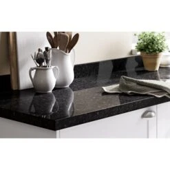 GoodHome 38mm Kabsa Gloss Black Granite Effect Laminate Post-formed Kitchen Worktop, (L)3000mm 17 GoodHome 38mm Kabsa Gloss Black Granite Effect Laminate Post-formed Kitchen Worktop, (L)3000mm -Prime Kitchen goodhome 38mm kabsa gloss black granite effect laminate post formed kitchen worktop l 3000mm3663602635383 02i bq