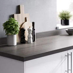 GoodHome 38mm Kabsa Matt Grey Oak Effect Laminate & Particle Board Post-formed Kitchen Breakfast Bar, (L)2000mm -Prime Kitchen goodhome 38mm kabsa matt grey oak effect laminate particle board post formed kitchen breakfast bar l 2000mm3663602636304 21i