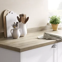 GoodHome 38mm Kabsa Matt Wood Effect Laminate & Particle Board Post-formed Kitchen Breakfast Bar, (L)2000mm -Prime Kitchen goodhome 38mm kabsa matt wood effect laminate particle board post formed kitchen breakfast bar l 2000mm3663602635079 21i