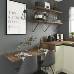 GoodHome 40mm Hinita Stained Dark Wood Effect Solid Oak Square Edge Kitchen Worktop, (L)3000mm 10 GoodHome 40mm Hinita Stained Dark Wood Effect Solid Oak Square Edge Kitchen Worktop, (L)3000mm -Prime Kitchen goodhome 40mm hinita stained dark wood effect solid oak square edge kitchen worktop l 3000mm3663602635673 01i