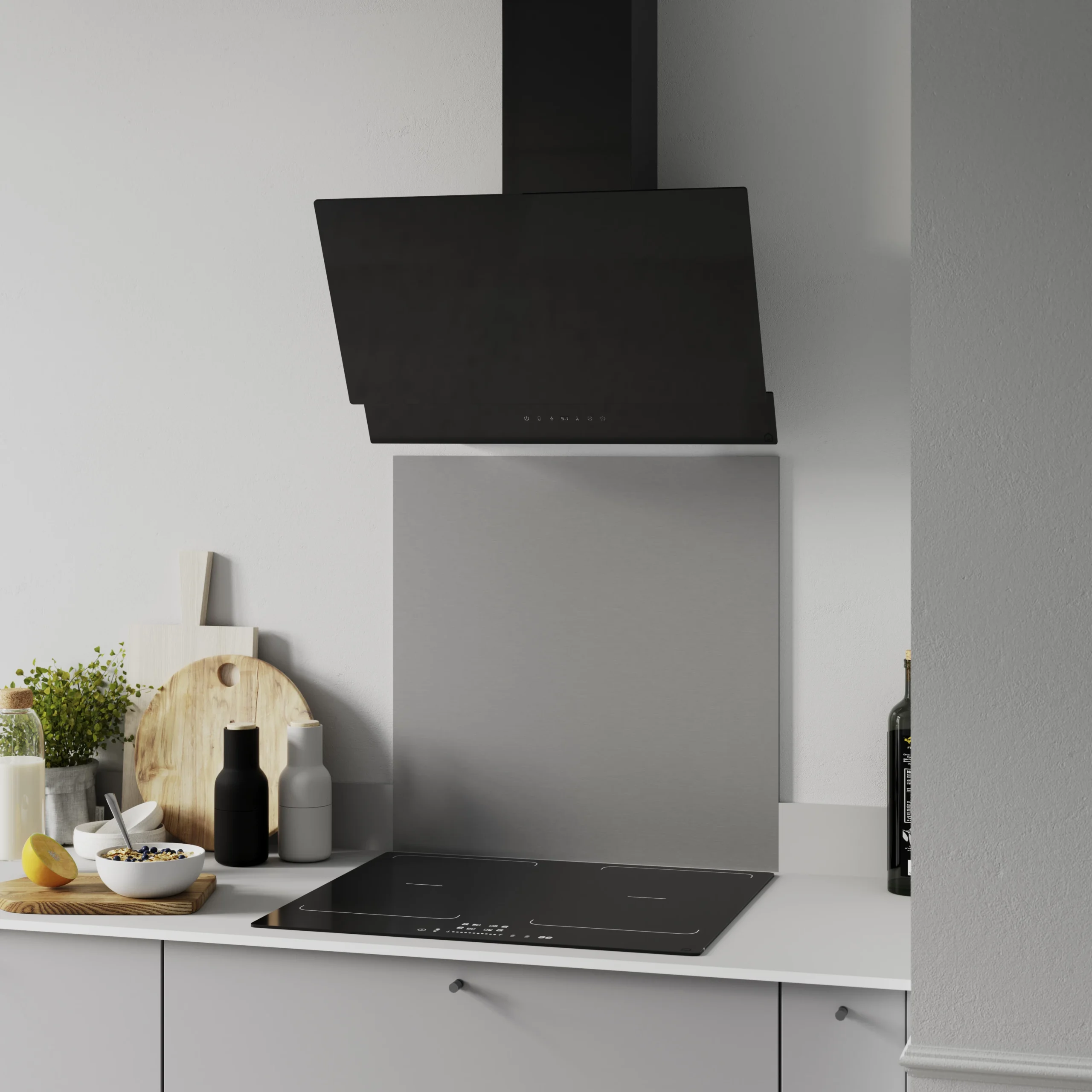 GoodHome AirSensor GHAG60ASBL Black Steel & Glass Angled Cooker Hood (W)59.8cm - Black 12 GoodHome AirSensor GHAG60ASBL Black Steel & Glass Angled Cooker Hood (W)59.8cm - Black - Image 10