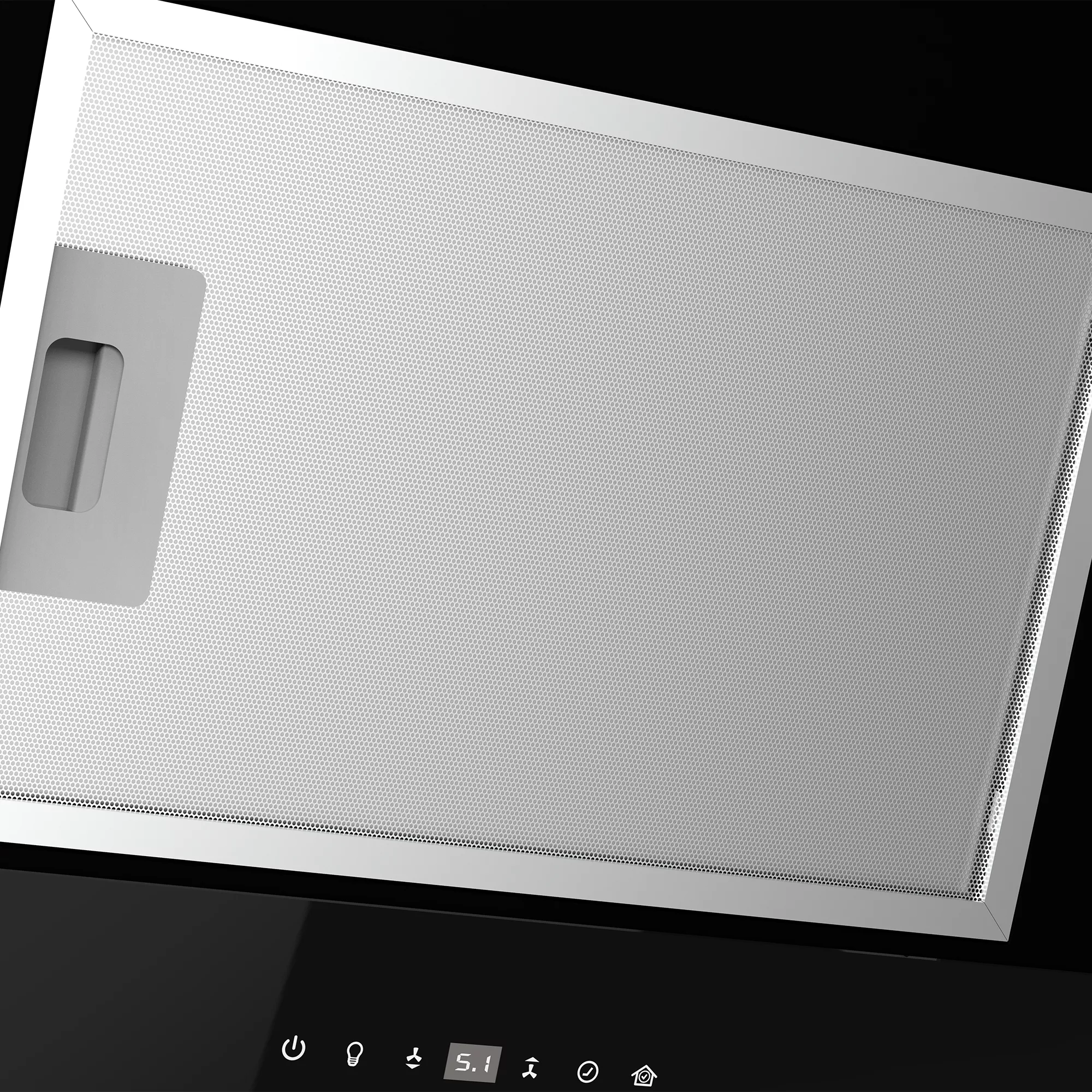 GoodHome AirSensor GHAG60ASBL Black Steel & Glass Angled Cooker Hood (W)59.8cm - Black 7 GoodHome AirSensor GHAG60ASBL Black Steel & Glass Angled Cooker Hood (W)59.8cm - Black - Image 5