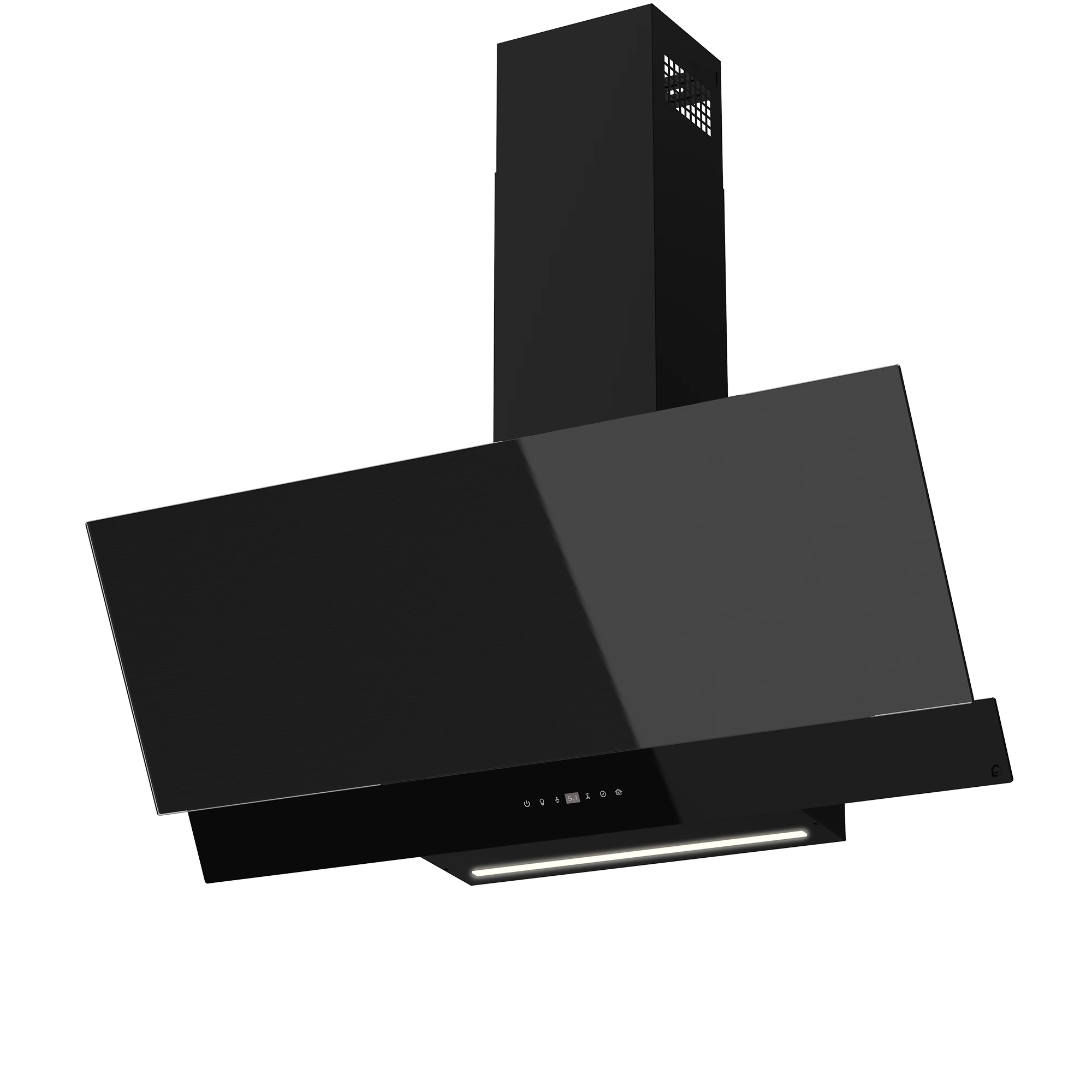 GoodHome AirSensor GHAG90ASBL Black Steel & Glass Angled Cooker Hood (W)89.8cm - Black 3 GoodHome AirSensor GHAG90ASBL Black Steel & Glass Angled Cooker Hood (W)89.8cm - Black