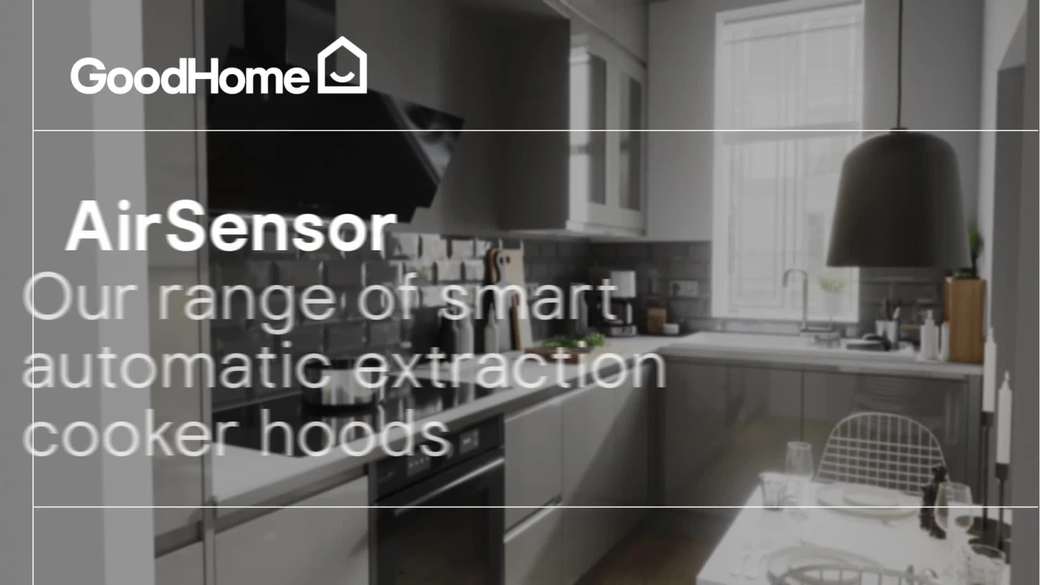 GoodHome AirSensor GHAG90ASBL Black Steel & Glass Angled Cooker Hood (W)89.8cm - Black 4 GoodHome AirSensor GHAG90ASBL Black Steel & Glass Angled Cooker Hood (W)89.8cm - Black - Image 2