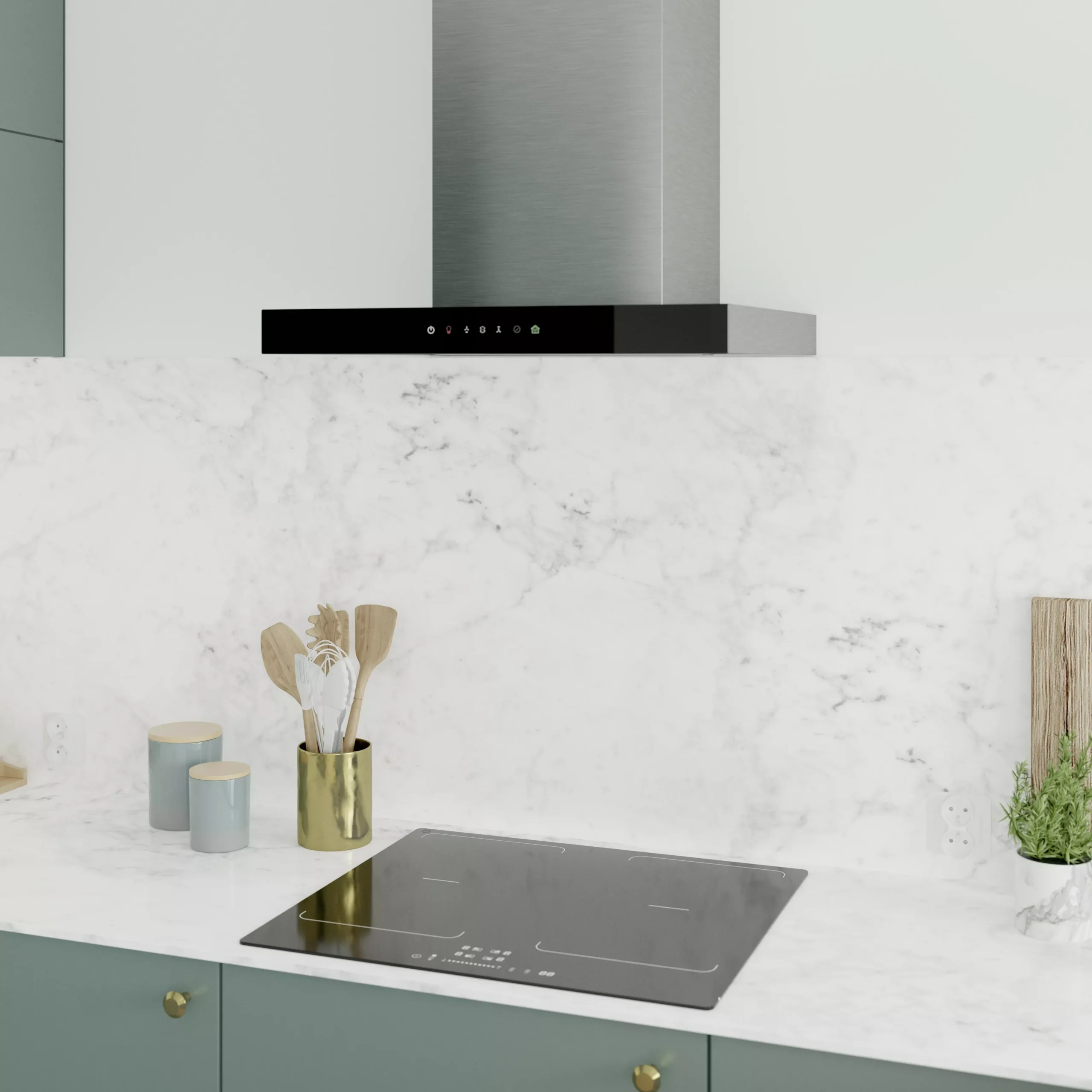 GoodHome AirSensor GHBH60ASBL Glass Box Cooker Hood (W)60cm 11 GoodHome AirSensor GHBH60ASBL Glass Box Cooker Hood (W)60cm - Image 9