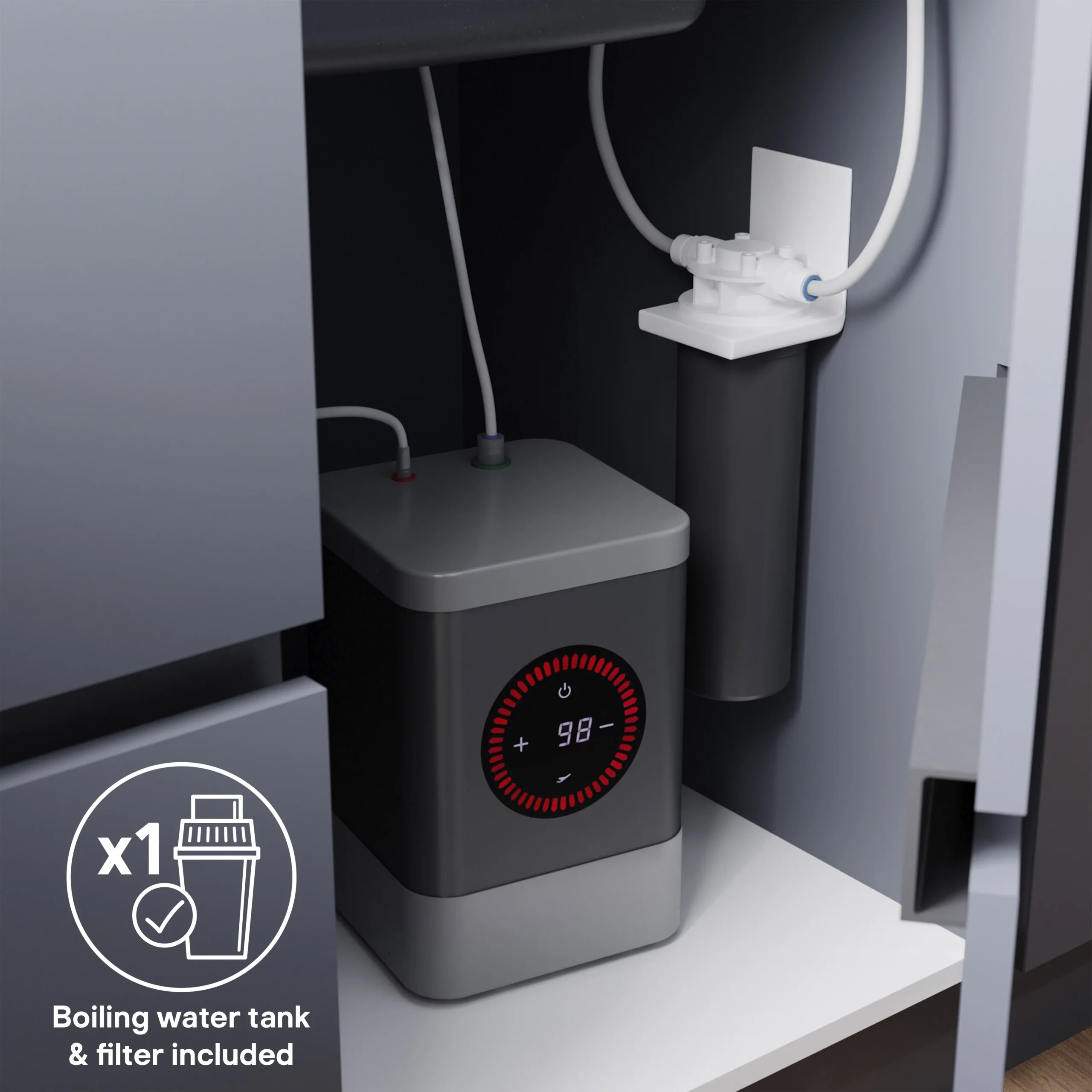 GoodHome Aji Matt Black Boiling Water Tap 13 GoodHome Aji Matt Black Boiling Water Tap - Image 11