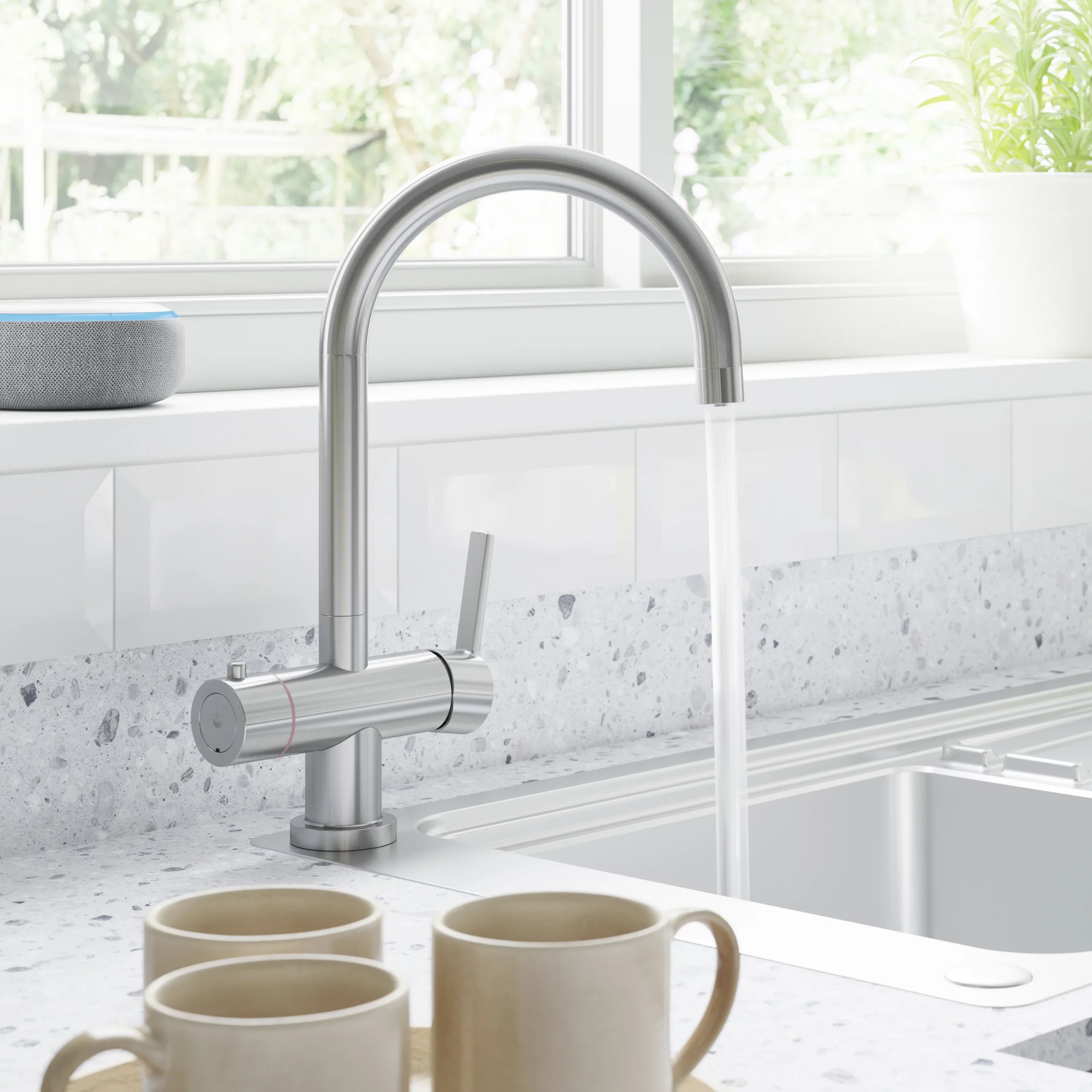 GoodHome Aji Matt Stainless Steel Effect Boiling Water Tap 10 GoodHome Aji Matt Stainless Steel Effect Boiling Water Tap - Image 8