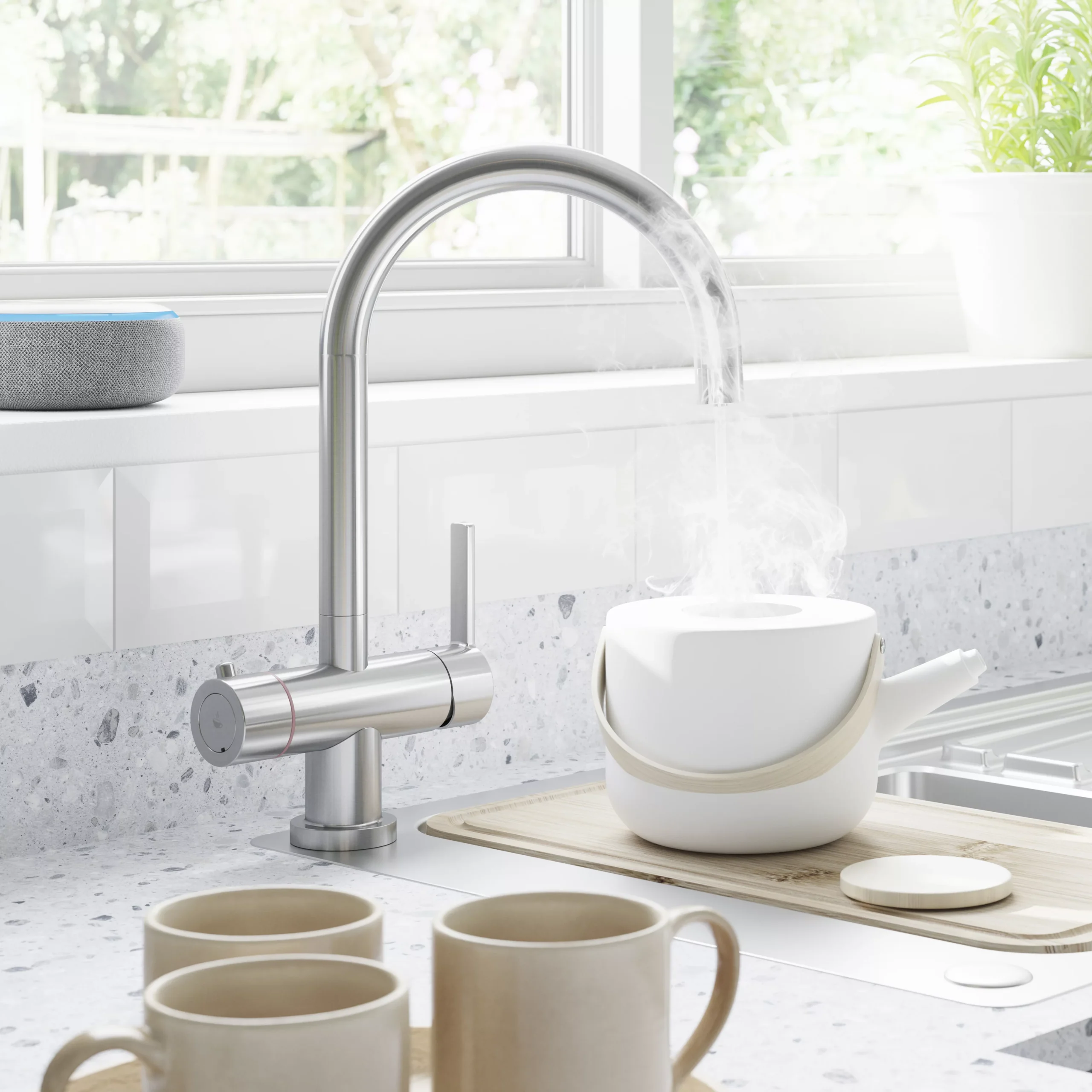 GoodHome Aji Matt Stainless Steel Effect Boiling Water Tap 11 GoodHome Aji Matt Stainless Steel Effect Boiling Water Tap - Image 9