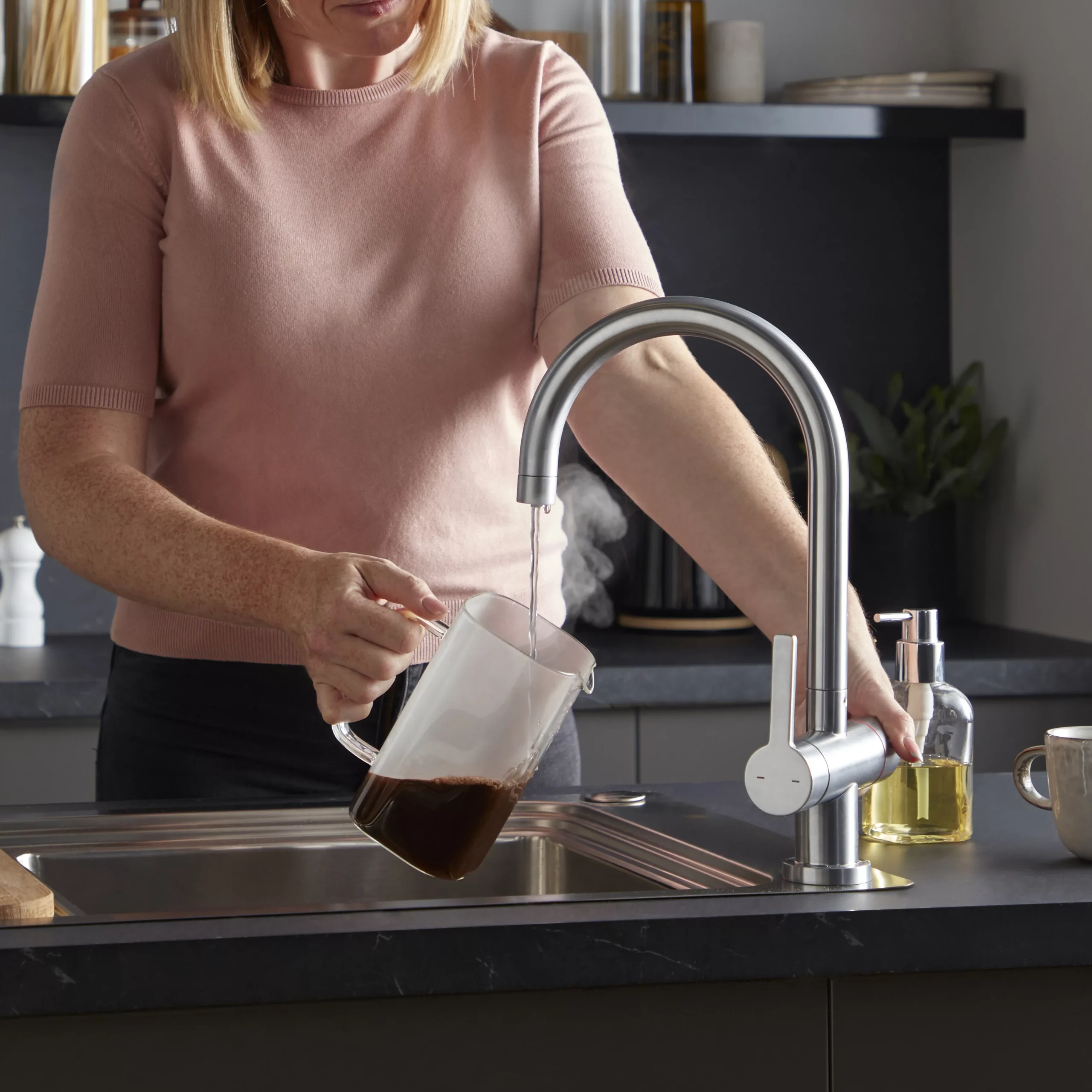 GoodHome Aji Matt Stainless Steel Effect Boiling Water Tap 20 GoodHome Aji Matt Stainless Steel Effect Boiling Water Tap - Image 18