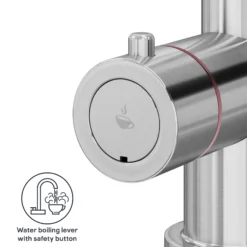 GoodHome Aji Matt Stainless Steel Effect Boiling Water Tap 36 GoodHome Aji Matt Stainless Steel Effect Boiling Water Tap -Prime Kitchen goodhome aji matt stainless steel effect boiling water tap5059340452463 73c EN 1