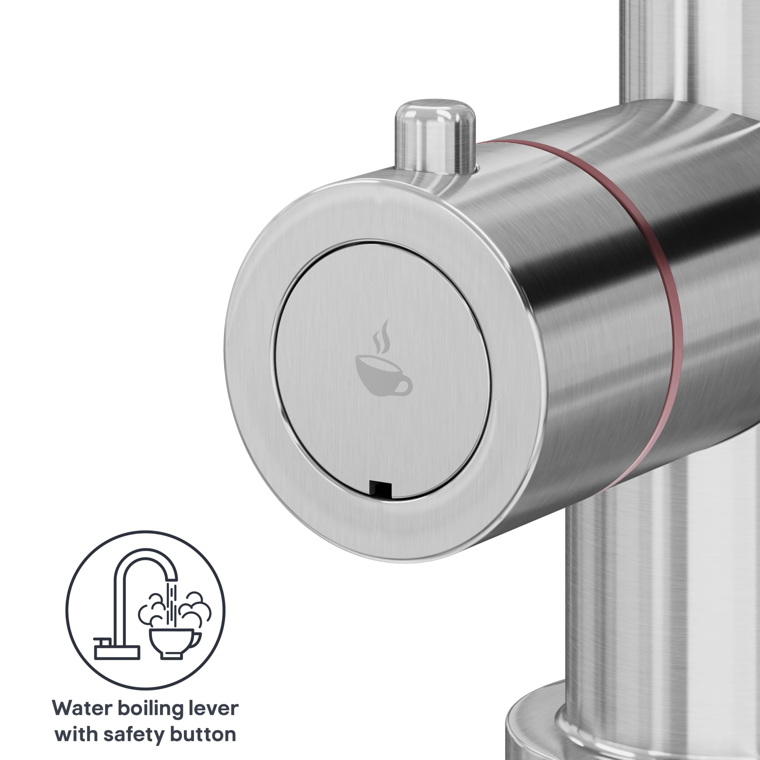 GoodHome Aji Matt Stainless Steel Effect Boiling Water Tap 18 GoodHome Aji Matt Stainless Steel Effect Boiling Water Tap - Image 16