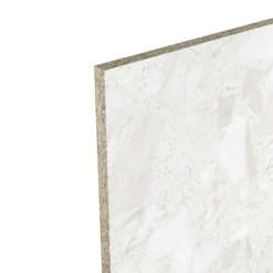 GoodHome Algiata Polished White Marble Effect Laminated Chipboard Back Panel, (H)600mm (W)3000mm (T)8mm -Prime Kitchen goodhome algiata polished white marble effect laminated chipboard back panel h 600mm w 3000mm t 8mm3663602482642 01c