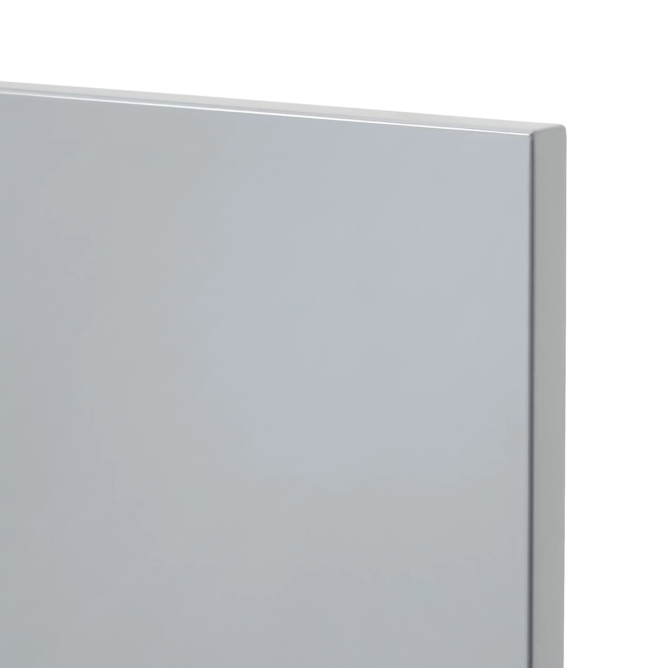 GoodHome Alisma High Gloss Grey Slab Tall Wall Cabinet Door (W)250mm (H)895mm (T)18mm 4 GoodHome Alisma High Gloss Grey Slab Tall Wall Cabinet Door (W)250mm (H)895mm (T)18mm - Image 2