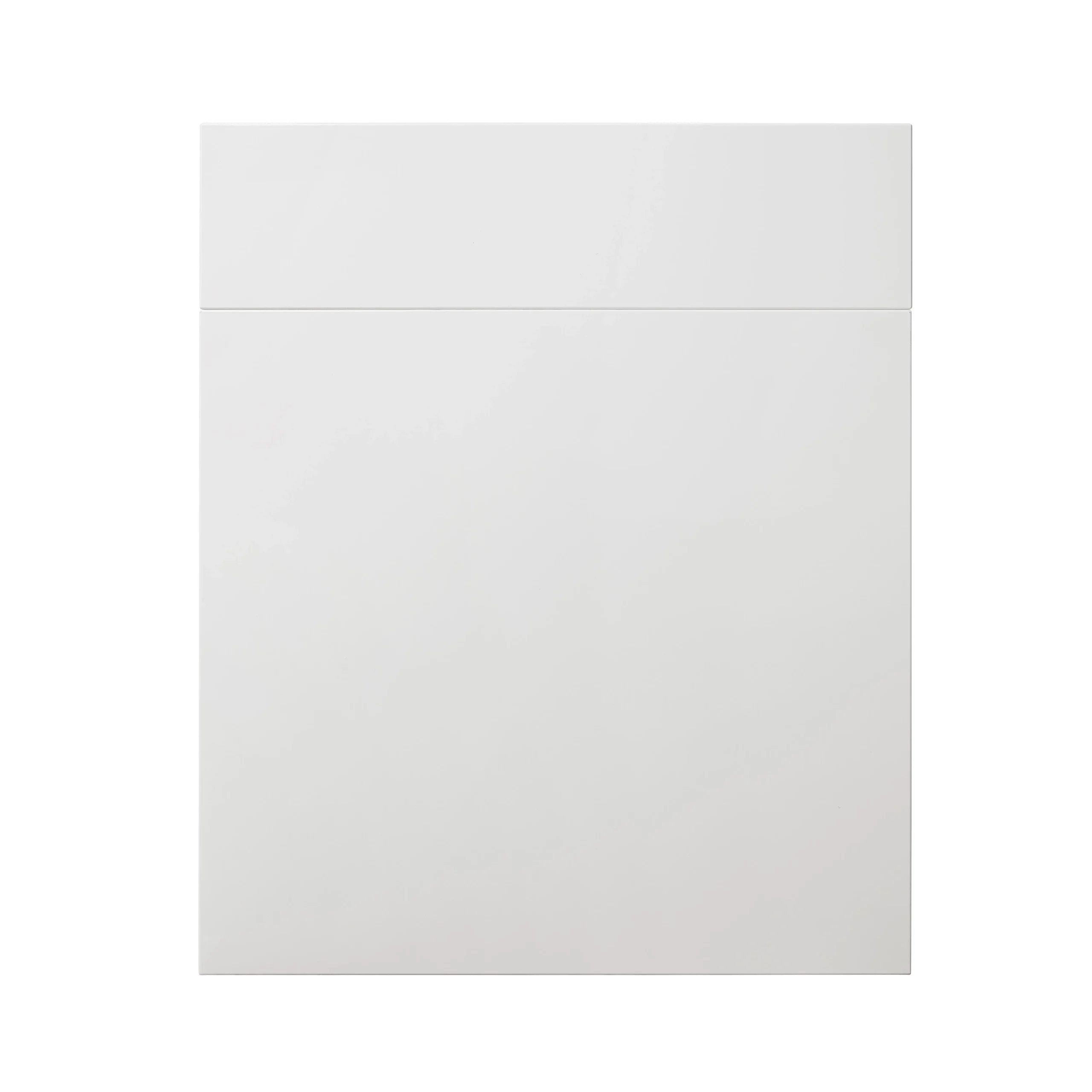 GoodHome Alisma High Gloss White Slab Drawerline Cabinet Door, (W)600mm (H)715mm (T)18mm 3 GoodHome Alisma High Gloss White Slab Drawerline Cabinet Door, (W)600mm (H)715mm (T)18mm