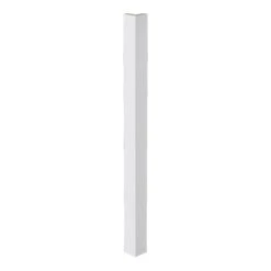 GoodHome Alisma Innovo Handleless Gloss Light Grey Slab Standard Corner Post, (W)48mm (H)715mm