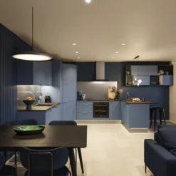 GoodHome Alisma Matt Blue Slab Appliance Cabinet Door (W)600mm (H)543mm (T)18mm -Prime Kitchen goodhome alisma matt blue slab appliance cabinet door w 600mm h 543mm t 18mm5059340797960 04i