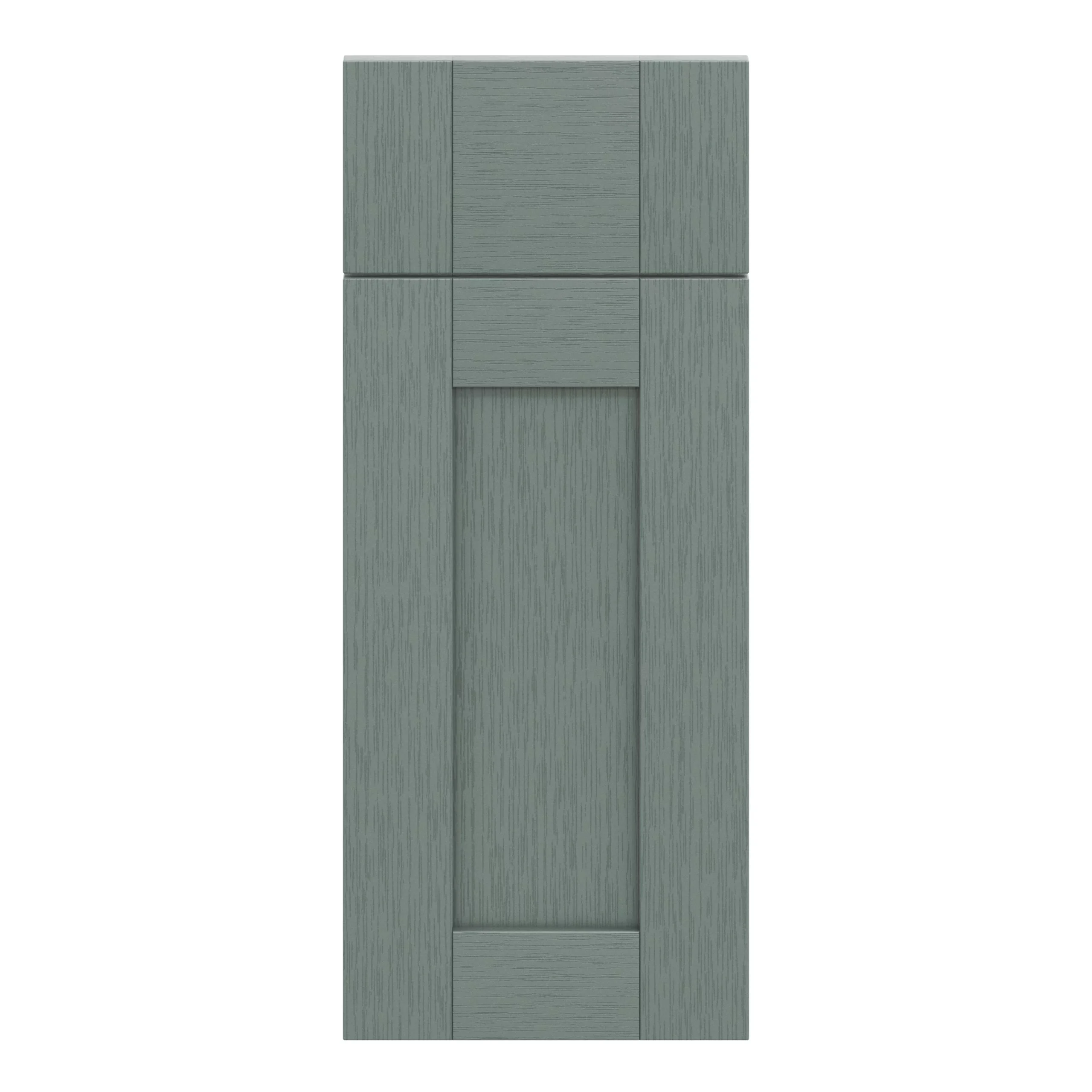 GoodHome Alpinia Matt Green Painted Wood Effect Shaker Drawerline Door & Drawer Front, (W)300mm (H)715mm (T)18mm 3 GoodHome Alpinia Matt Green Painted Wood Effect Shaker Drawerline Door & Drawer Front, (W)300mm (H)715mm (T)18mm