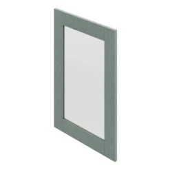 GoodHome Alpinia Matt Green Painted Wood Effect Shaker Glazed Cabinet Door (W)500mm (H)715mm (T)18mm -Prime Kitchen goodhome alpinia matt green painted wood effect shaker glazed cabinet door w 500mm h 715mm t 18mm5059340147215 02c
