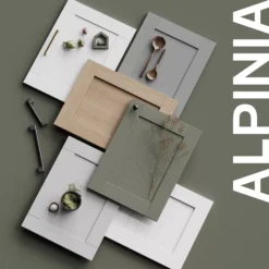 GoodHome Alpinia Matt Green Painted Wood Effect Shaker Tall Appliance Cabinet Door (W)600mm (H)633mm (T)18mm -Prime Kitchen goodhome alpinia matt green painted wood effect shaker tall appliance cabinet door w 600mm h 633mm t 18mm5059340440101 06i