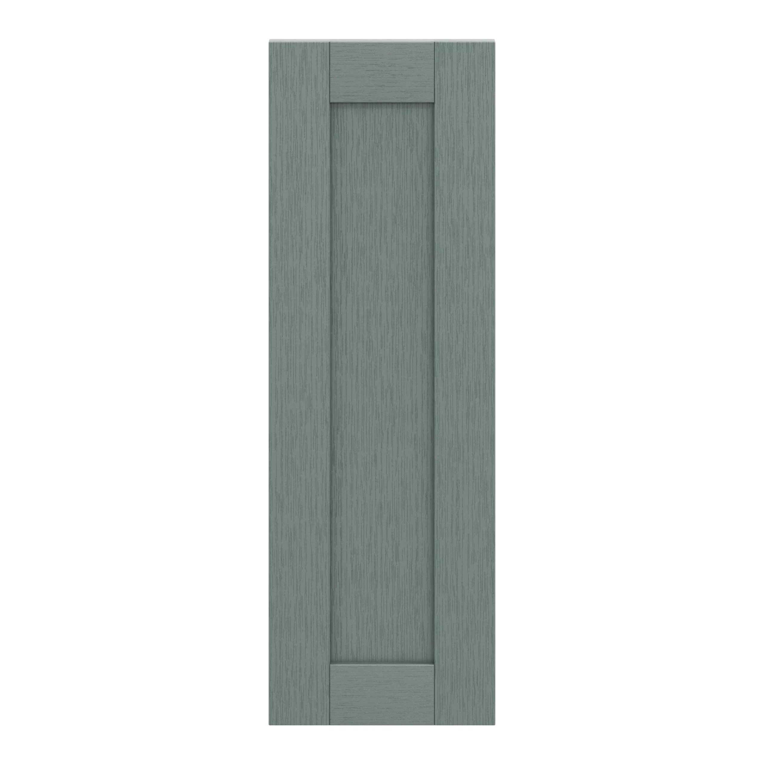 GoodHome Alpinia Matt Green Painted Wood Effect Shaker Tall Wall Cabinet Door (W)300mm (H)895mm (T)18mm 3 GoodHome Alpinia Matt Green Painted Wood Effect Shaker Tall Wall Cabinet Door (W)300mm (H)895mm (T)18mm