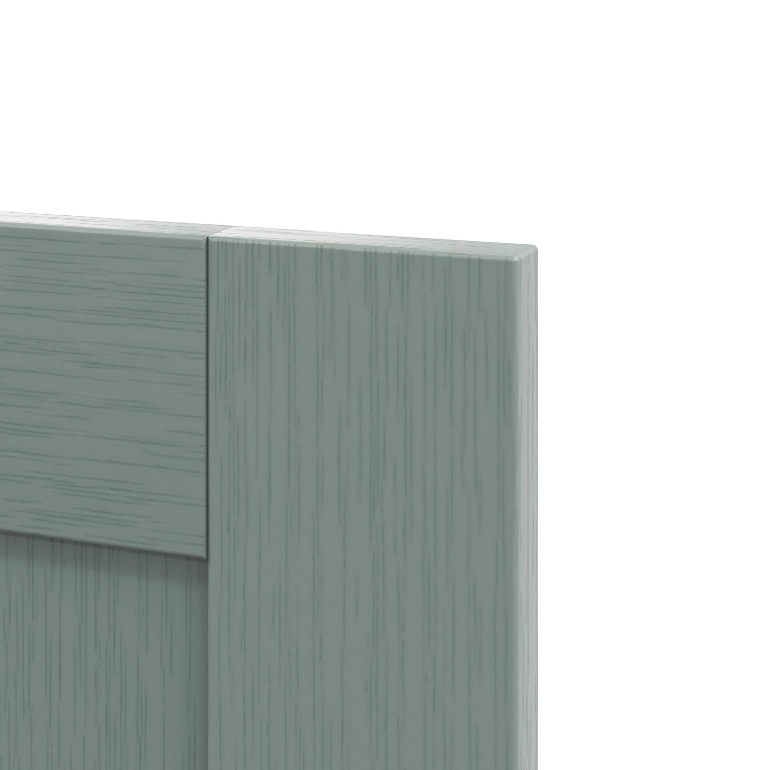 GoodHome Alpinia Matt Green Painted Wood Effect Shaker Tall Wall Cabinet Door (W)300mm (H)895mm (T)18mm 5 GoodHome Alpinia Matt Green Painted Wood Effect Shaker Tall Wall Cabinet Door (W)300mm (H)895mm (T)18mm - Image 3