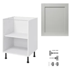 GoodHome Alpinia Matt Grey Painted Wood Effect Shaker Base Kitchen Cabinet (W)600mm (H)720mm 9 GoodHome Alpinia Matt Grey Painted Wood Effect Shaker Base Kitchen Cabinet (W)600mm (H)720mm -Prime Kitchen goodhome alpinia matt grey painted wood effect shaker base kitchen cabinet w 600mm h 720mm5059340701899 07c bq