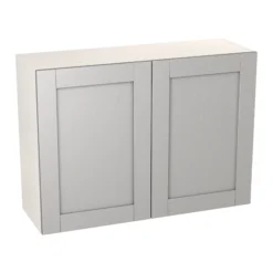 GoodHome Alpinia Matt Grey Painted Wood Effect Shaker Wall Kitchen Cabinet (W)1000mm (H)720mm