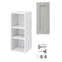 GoodHome Alpinia Matt Grey Painted Wood Effect Shaker Wall Kitchen Cabinet (W)300mm (H)720mm -Prime Kitchen goodhome alpinia matt grey painted wood effect shaker wall kitchen cabinet w 300mm h 720mm5059340701929 07c bq