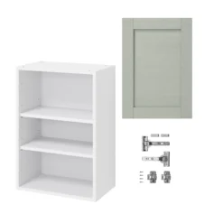 GoodHome Alpinia Matt Grey Painted Wood Effect Shaker Wall Kitchen Cabinet (W)500mm (H)720mm -Prime Kitchen goodhome alpinia matt grey painted wood effect shaker wall kitchen cabinet w 500mm h 720mm5059340701943 07c bq