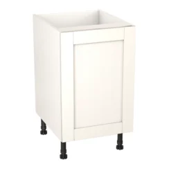 GoodHome Alpinia Matt Ivory Painted Wood Effect Shaker Base Kitchen Cabinet (W)500mm (H)720mm