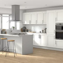 GoodHome Alpinia Matt Ivory Painted Wood Effect Shaker Wall Kitchen Cabinet (W)1000mm (H)720mm -Prime Kitchen goodhome alpinia matt ivory painted wood effect shaker wall kitchen cabinet w 1000mm h 720mm5059340701790 06i bq